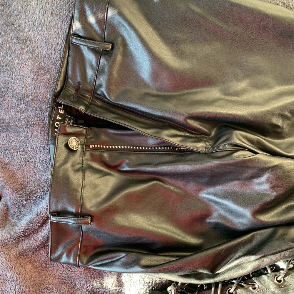 Zoley Flare Trouser in PU Black from Motel Rocks. Only worn these once